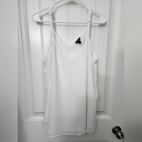 Torrid White Sophie Chiffon Swing Cami, Plus Size 1 - Picture 6 of 8
